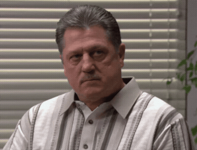 Man With Mustache In Striped Shirt GIF