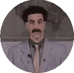 Man With Mustache In Suit And Tie Sticker