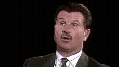 Man With Mustache In Suit Making Funny Face GIF