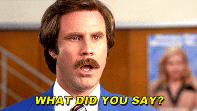 Man With Mustache In Suit Saying What Did You Say GIF