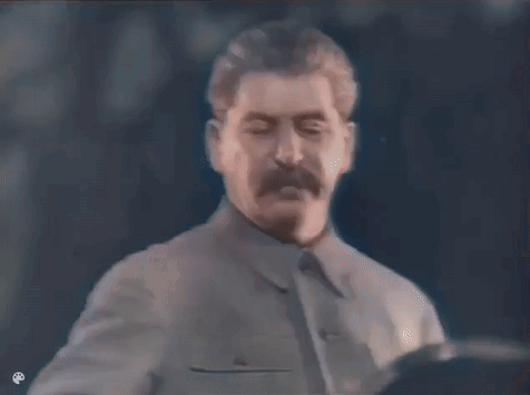 Man With Mustache In Suit GIF
