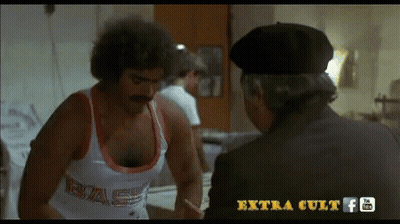 Man With Mustache In Tank Top Saying Bas GIF
