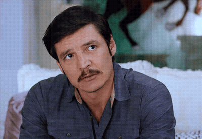 Man With Mustache In White Shirt By Window GIF