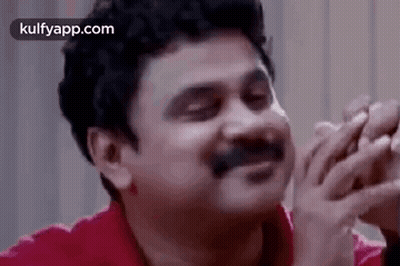 Man With Mustache Laughing Covering Face GIF