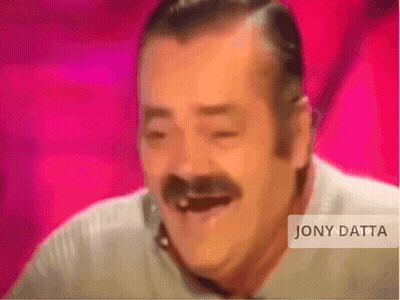 Man With Mustache Laughing Jony Datta Pink GIF