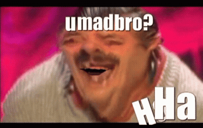 Man With Mustache Laughing Umadbro Aha GIF