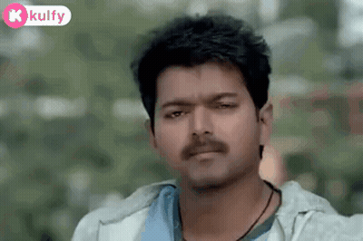 Man With Mustache Making Funny Face GIF