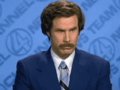Man With Mustache Making Funny Face GIF