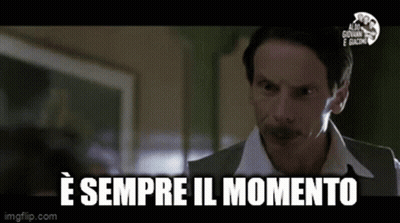 Man With Mustache Making Funny Face Saying E Sempre Il Momento GIF