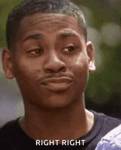 Man With Mustache Making Funny Face Saying Right Right GIF