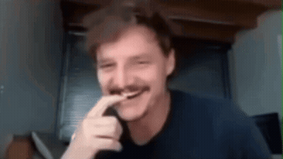 Man With Mustache Making Funny Face GIF