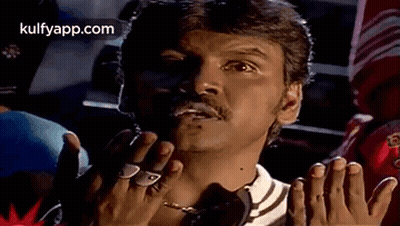Man With Mustache Making Funny Face GIF