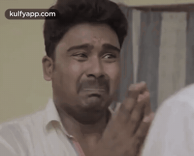 Man With Mustache Making Funny Face With Hands GIF