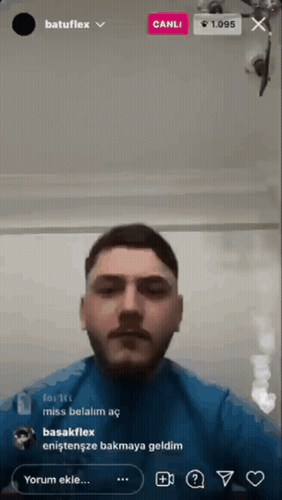 Man With Mustache On Video Call GIF