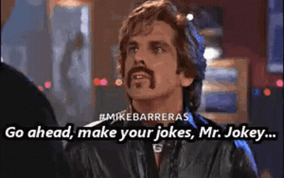 Man With Mustache Saying Go Ahead Make Your Jokes Mr Jokey GIF