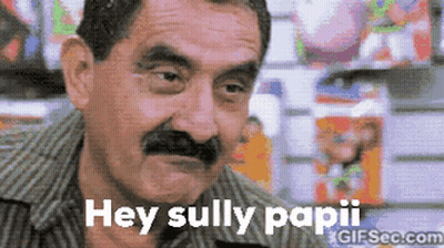 Man With Mustache Saying Hey Sully Papii GIF