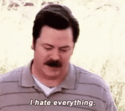 Man With Mustache Saying I Hate Everything GIF