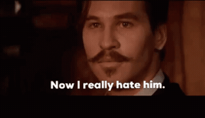 Man With Mustache Saying I Really Hate Him GIF