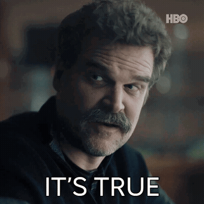 Man With Mustache Saying It's True GIF