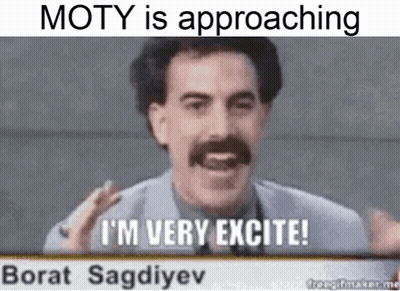 Man With Mustache Saying Moty Is Approaching I'M Very Excite GIF