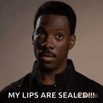 Man With Mustache Saying My Lips Are Sealed GIF