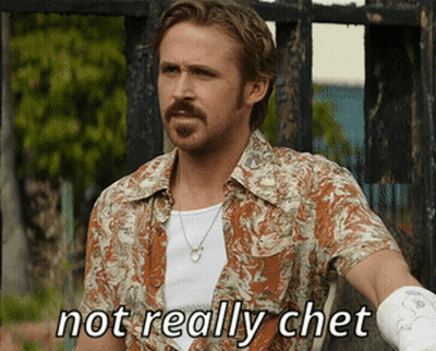 Man With Mustache Saying Not Really Chet GIF