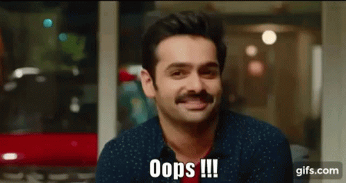 Man With Mustache Saying Oops GIF