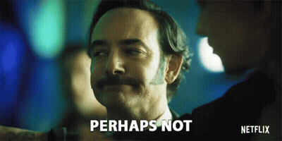 Man With Mustache Saying Perhaps Not GIF