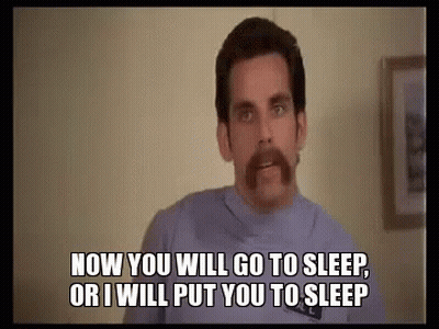 Man With Mustache Saying Sleep GIF