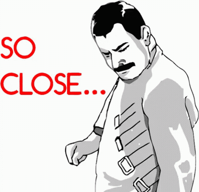 Man With Mustache Saying So Close GIF