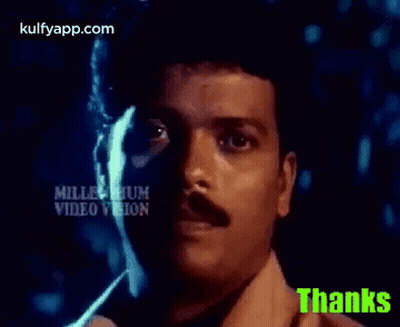 Man With Mustache Saying Thanks GIF