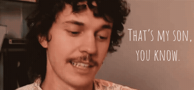 Man With Mustache Saying That's My Son GIF