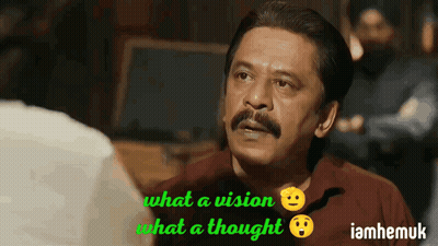 Man With Mustache Saying What A Vision What A Thought GIF