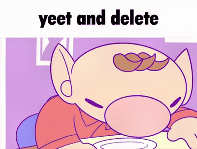 Man With Mustache Saying Yeet And Delete GIF