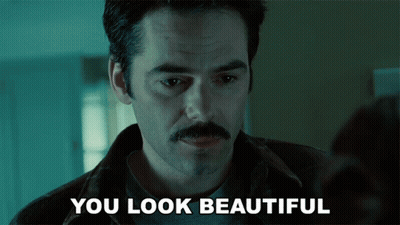 Man With Mustache Saying You Look Beautiful GIF