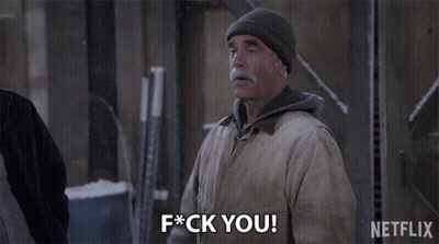 Man With Mustache Says F*ck You GIF