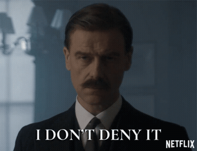 Man With Mustache Says I Don't Deny It GIF