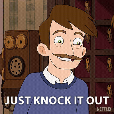 Man With Mustache Says Just Knock It Out Netflix GIF