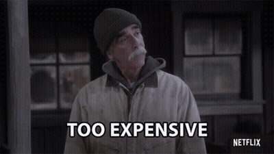 Man With Mustache Says Too Expensive GIF