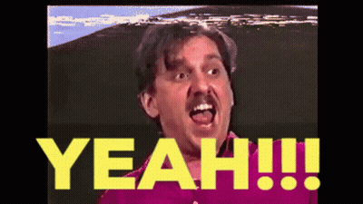Man With Mustache Says Yeah In Yellow GIF