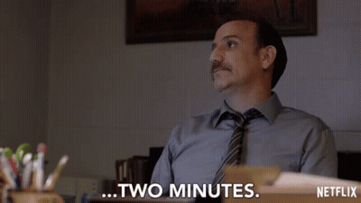 Man With Mustache Says You've Got Two Minutes That's It Netflix GIF