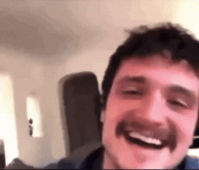 Man With Mustache Smiling GIF