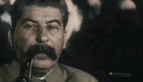 Man With Mustache Speaking Into Microphone GIF