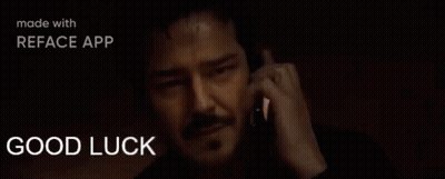Man With Mustache Waving At Group Of Men GIF