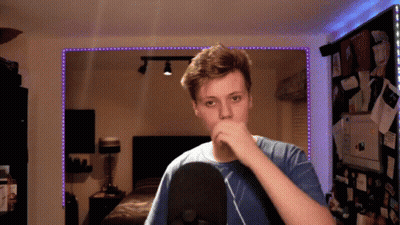 Man With Mustache Wearing Helmet Making Funny Face GIF