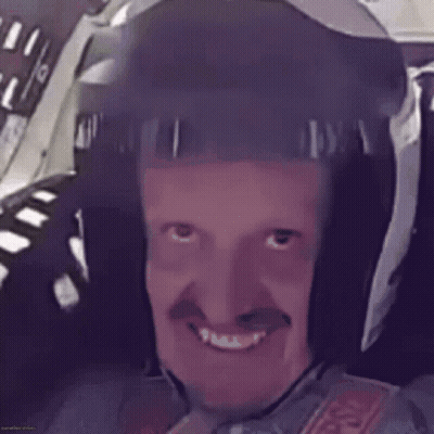 Man With Mustache Wearing Helmet Saying Rkc GIF