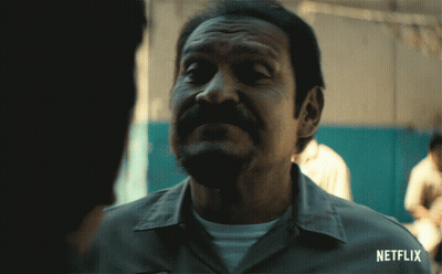 Man With Mustache Wearing Netflix Shirt GIF