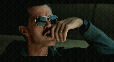 Man With Mustache Wearing Sunglasses GIF