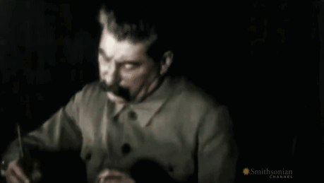 Man With Mustache Writing Paper GIF