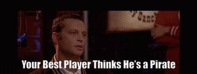 Man With Mustache Your Best Player Thinks He's A Pirate GIF